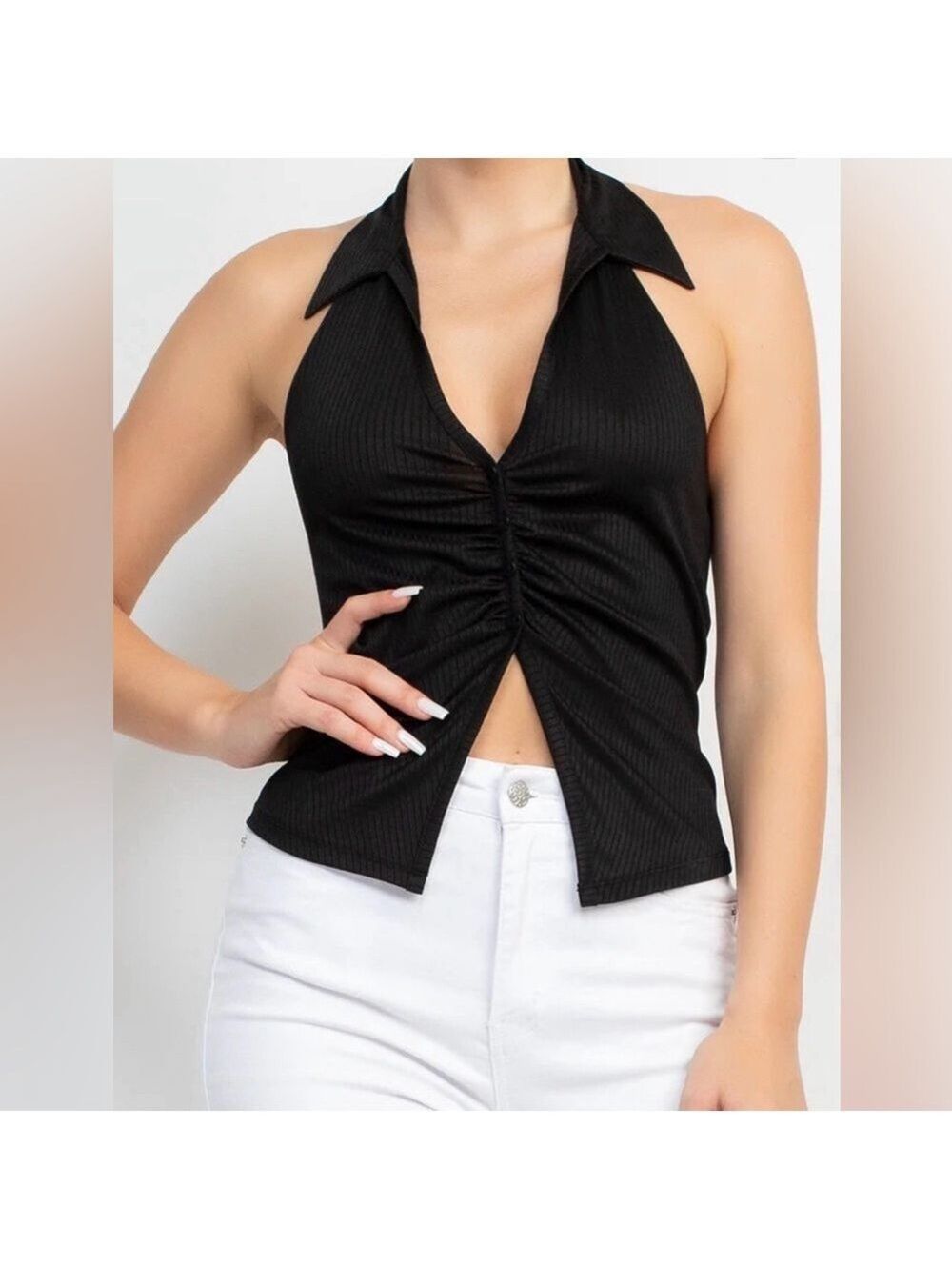 Rue21 Black Halter Tank Top XS